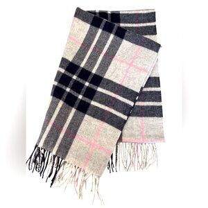 J Crew Wool Scarf Extra Large Cozy Winter Preppy Plaid